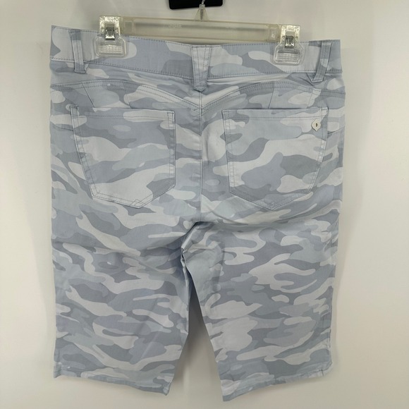 Democracy Absolution Camo Bermuda Shorts Womens 14 Blue Grey Stretch BH810Q8X2 - Picture 13 of 15